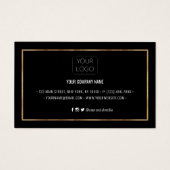 Carte de rabais Faux Gold Foil Effet Frame (Dos)