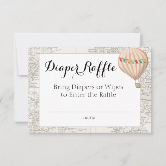 Carte de rabat à air chaud de la fille de ballon (Devant)