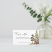 Carte de rabat à Baby shower de bois (Debout devant)