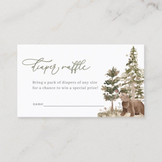 Carte de rabat à Baby shower de bois (Devant)