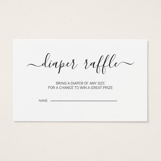 Carte de rabat à Baby shower de calligraphie (Devant)