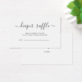 Carte de rabat à Baby shower de calligraphie (Bureau)