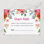 Carte de rabat à Baby shower floral clair (Devant)