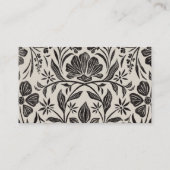 Carte de rabat à Baby shower floral noir (Dos)
