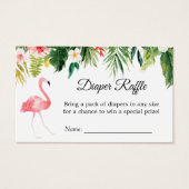 Carte de rabat à Baby shower floral tropical (Devant)