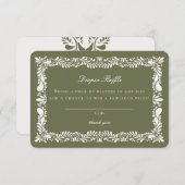 Carte de rabat à carreaux Talavera Vert Insertion (Devant / Derrière)