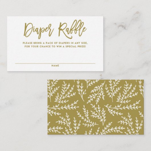 Carte de rabat à couche dorée Rustique à main (Devant / Derrière)