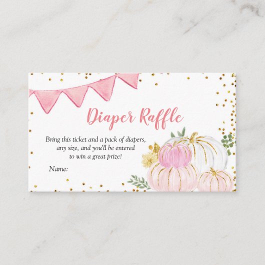 Carte de rabat à couches Citrouille rose (Devant)