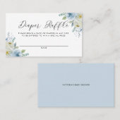 Carte de rabat à couches florale bleu et blanc Aqu (Devant / Derrière)