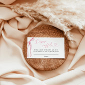 Carte de rabat à couches roses, Baby shower fille