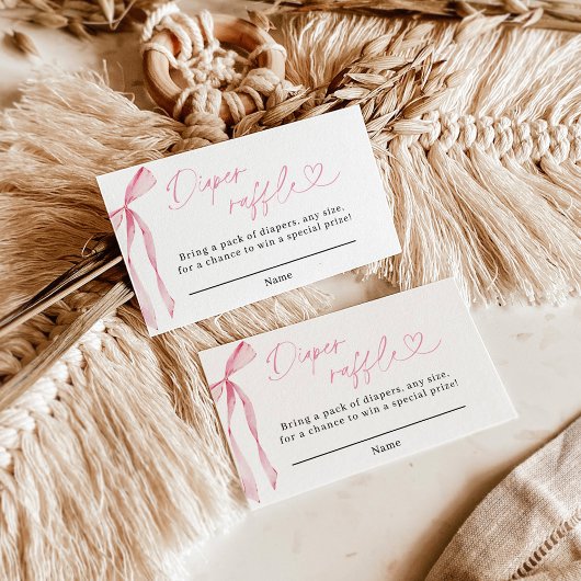 Carte de rabat à couches roses, Baby shower fille