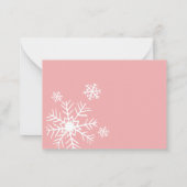 Carte de rabat à couches roses d'hiver (Dos)