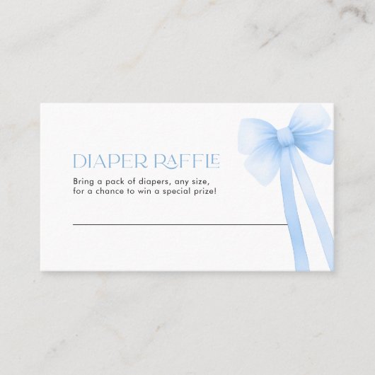 Carte de rabat à rabat bleu Bow (Devant)