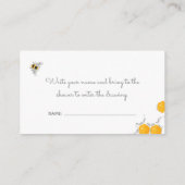 Carte de rabat au Baby shower de la couche de miel (Dos)