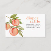 Carte de rabat au Baby shower de pêche sucrée (Devant)