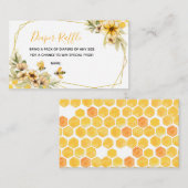 Carte de rabat au Baby shower végétal d'abeille (Devant / Derrière)