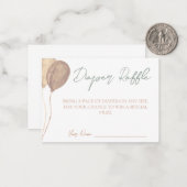 Carte de rabat Baby shower Balloons (Devant/Arrière en situation)