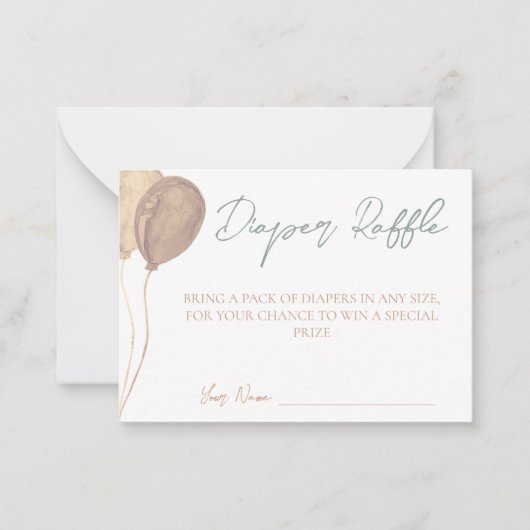 Carte de rabat Baby shower Balloons (Devant)