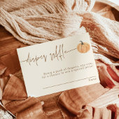 Carte de rabat, Baby shower Citrouille d'automne