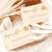 Carte de rabat, Baby shower Citrouille d'automne