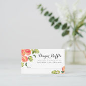 Carte de rabat Baby shower de l'aquarelle Peaches (Debout devant)