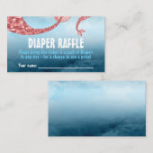 Carte de rabat Baby shower de sirène (Devant / Derrière)