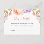 Carte de rabat Baby shower floral Aquarelle (Devant)