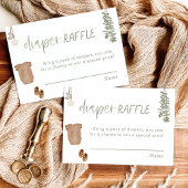 Carte de rabat | Baby shower Garçon Sage Green