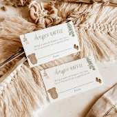 Carte de rabat, Baby shower neutre vert Sage