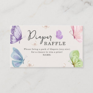 Carte de rabat Baby shower Papillon Boho