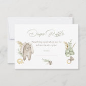 Carte de rabat Baby shower pour bébé vert (Devant)