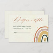 Carte de rabat Baby shower Rainbow Boho Gold (Devant / Derrière)
