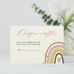 Carte de rabat Baby shower Rainbow Boho Gold