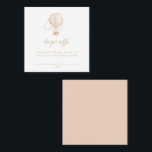 Carte de rabat Baby shower rose aquarelle<br><div class="desc">Notre design de montgolfière rose doux est simple,  doux et un design agréable pour vos fêtes de baby shower.</div>