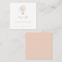 Carte de rabat Baby shower rose aquarelle