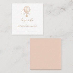 Carte de rabat Baby shower rose aquarelle