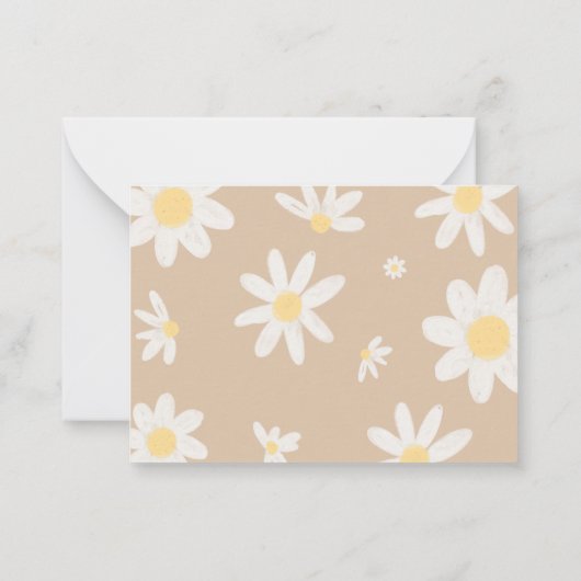 Carte de rabat Beige Daisy (Dos)