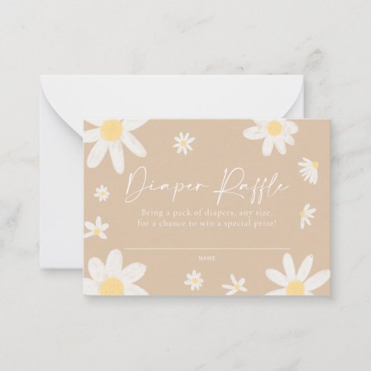 Carte de rabat Beige Daisy (Devant)