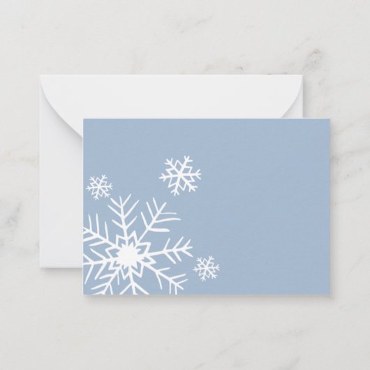 Carte de rabat bleu hiver (Dos)