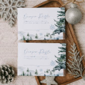 Carte de rabat bleu hiver