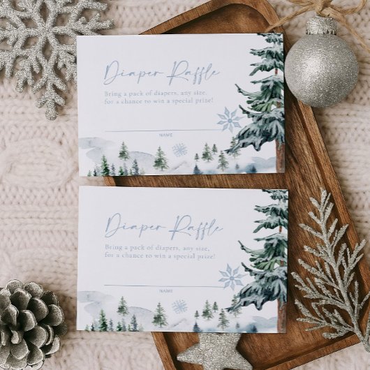 Carte de rabat bleu hiver