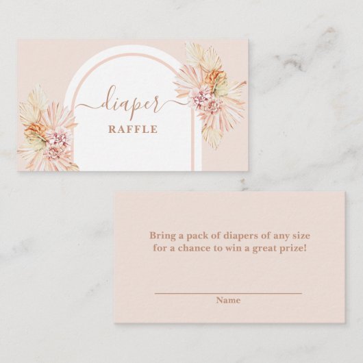 Carte de rabat Boho Desert Diaper (Devant / Derrière)