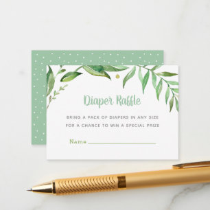 Carte de rabat Boho Feuille Baby shower