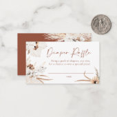 Carte de rabat Boho Pampas Grass Diaper (Devant/Arrière en situation)