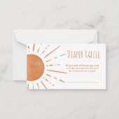 Carte de rabat Boho Sun Baby shower (Devant)