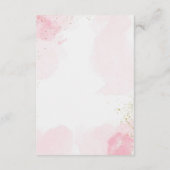 Carte de rabat - Bouche rose Bébé Fille Douche (Dos)