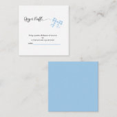 Carte de rabat carré En vichy couche bleue (Devant / Derrière)