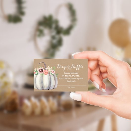 Carte de rabat citrouille Baby shower d'automne