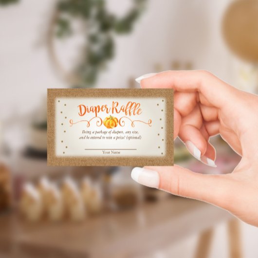 Carte de rabat Citrouille de Baby shower d'automne