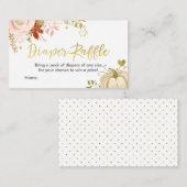 Carte de rabat Citrouille Floral Automne Automne (Devant / Derrière)